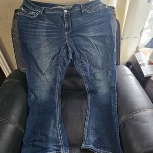 Seven7 Women's Dark Blue Boot Cut Jeans